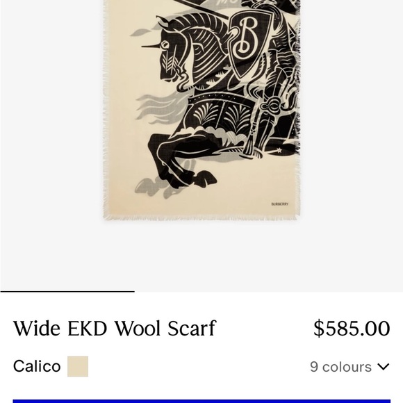 Burberry Black and Cream Wool Scarf - Picture 5 of 14